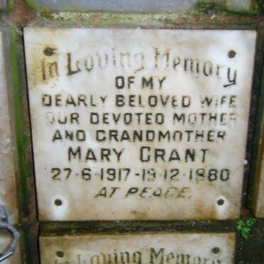GRANT Mary 1917-1980