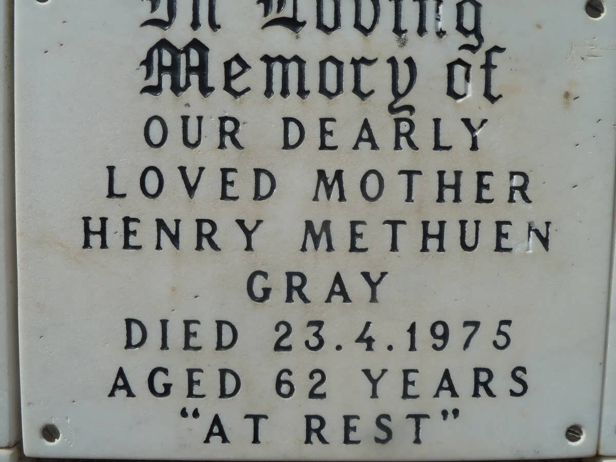 GRAY Henry Methuen -1975