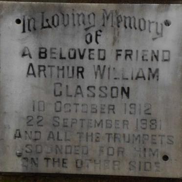 GLASSON Arthur William 1912-1981