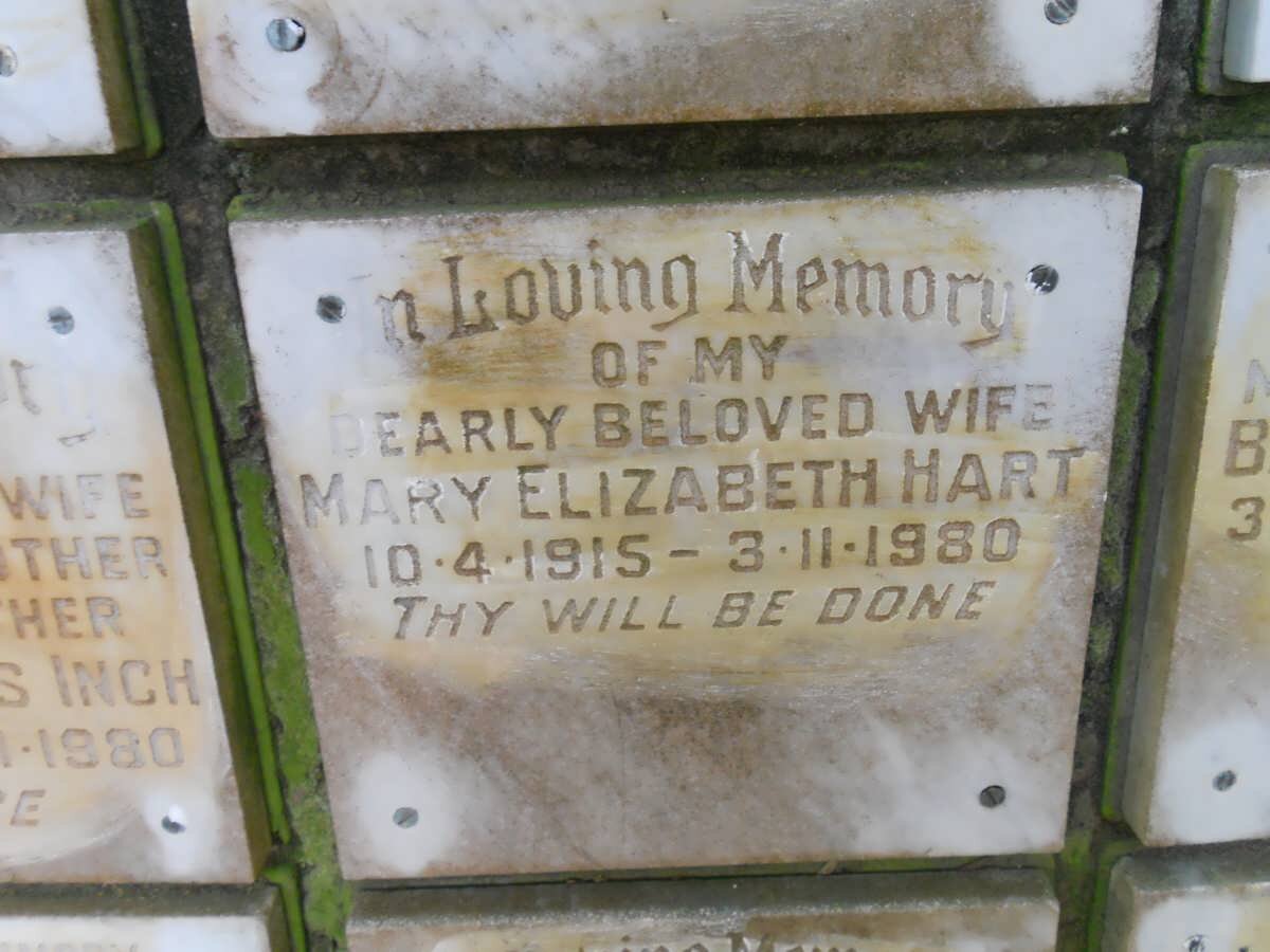 HART Mary Elizabeth 1915-1980