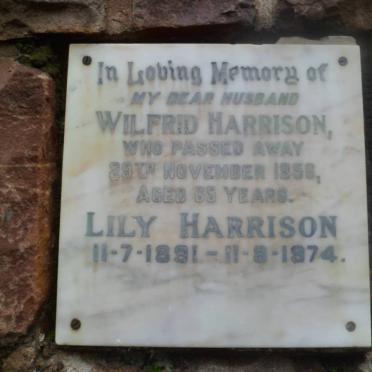 HARRISON Wilfrid -1956 &amp; Lily 1891-1974