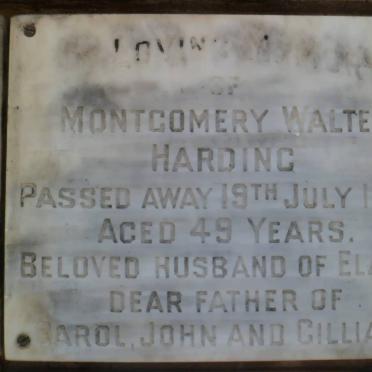 HARDING Montgomery Walter -1971