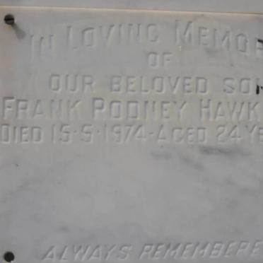 HAWKINS Frank Rodney -1974