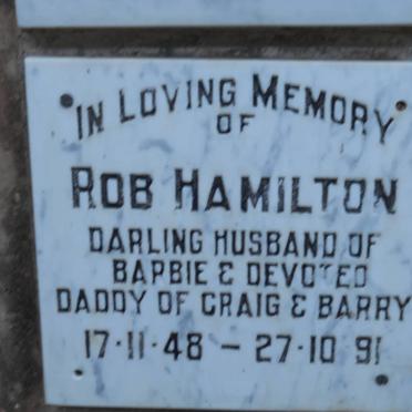HAMILTON Rob 1948-1991