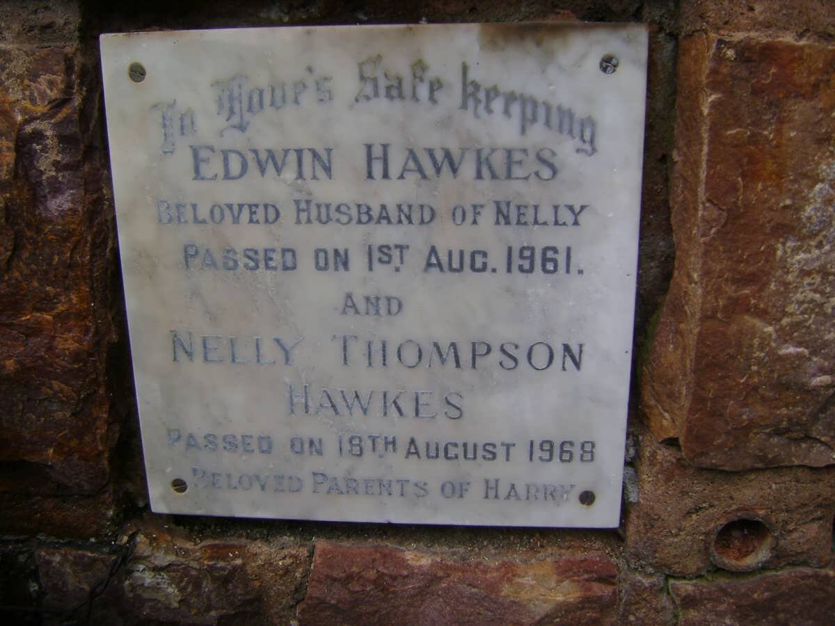 HAWKES Edwin -1961 &amp; Nelly Thompson -1968