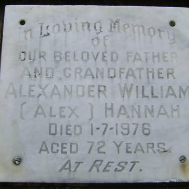 HANNAH Alexander William -1976
