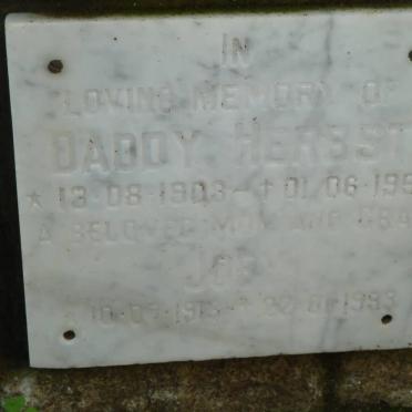 HERBST Daddy 1903-1990 &amp; Joey 1913-1993