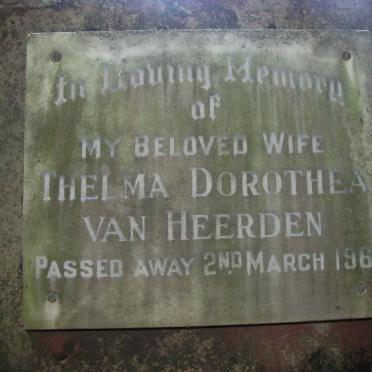 HEERDEN Thelma Dorothea, van -1961