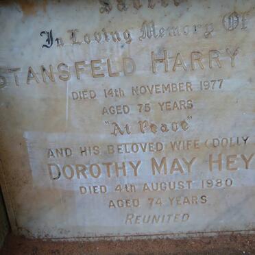 HEY Stansfeld Harry -1977 &amp; Dorothy May -1980
