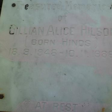 HILSON Gillian Alice nee HINDS 1948-1986