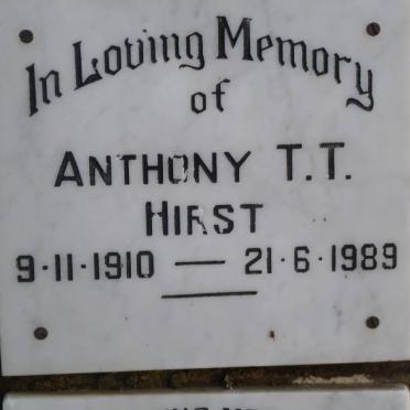 HIRST Anthony T.T. 1910-1989
