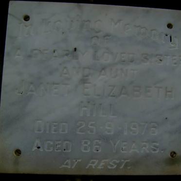 HILL Janet Elizabeth -1976