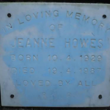 HOWES Jeanne 1929-1987