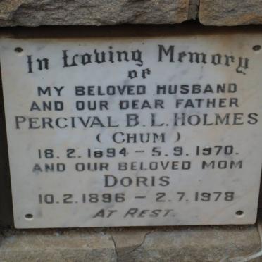 HOLMES Percival B.L. 1894-1970 &amp; Doris 1896-1978