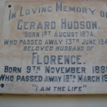 HUDSON Gerard 1874-1948 &amp; Florence 1886-1972