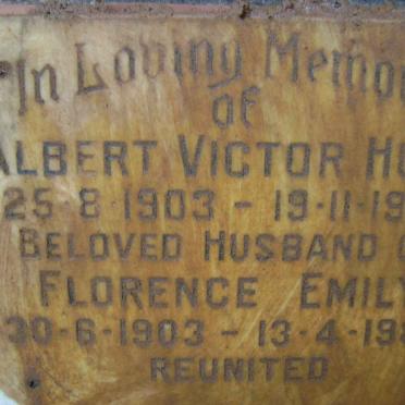 HULL Albert Victor 1903-1979 &amp; Florence Emily 1903-1989