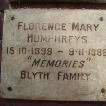HUMPHREYS Florence Mary 1899-1982