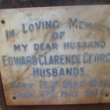 HUSBANDS Edward Clarence George 1898-1964