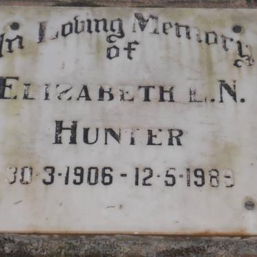HUNTER Elizabeth L.N. 1906-1989