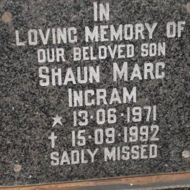 INGRAM Shaun Marc 1971-1992