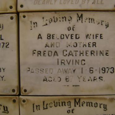 IRVING Freda Catherine -1973