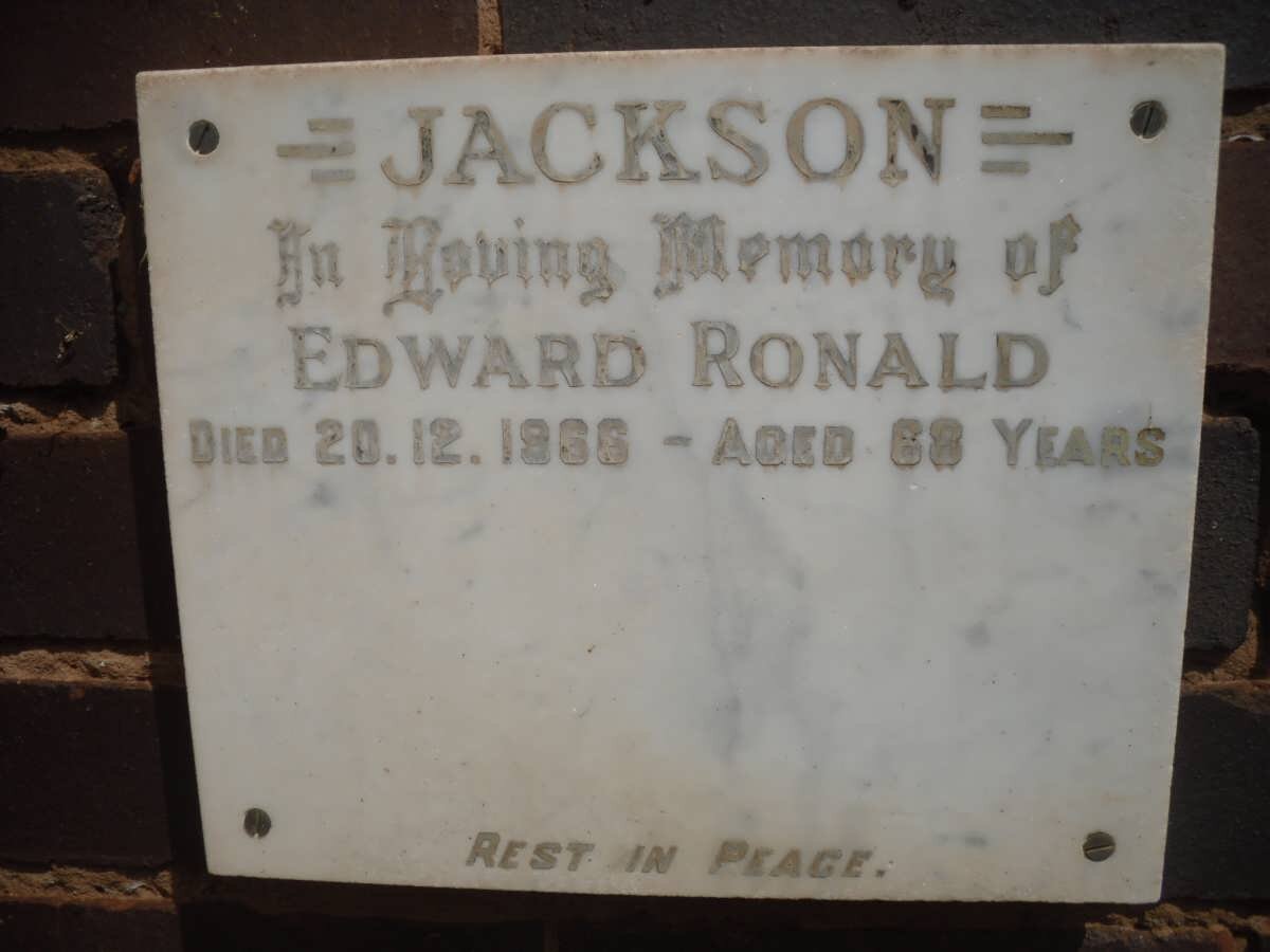 JACKSON Edward Ronald -1966