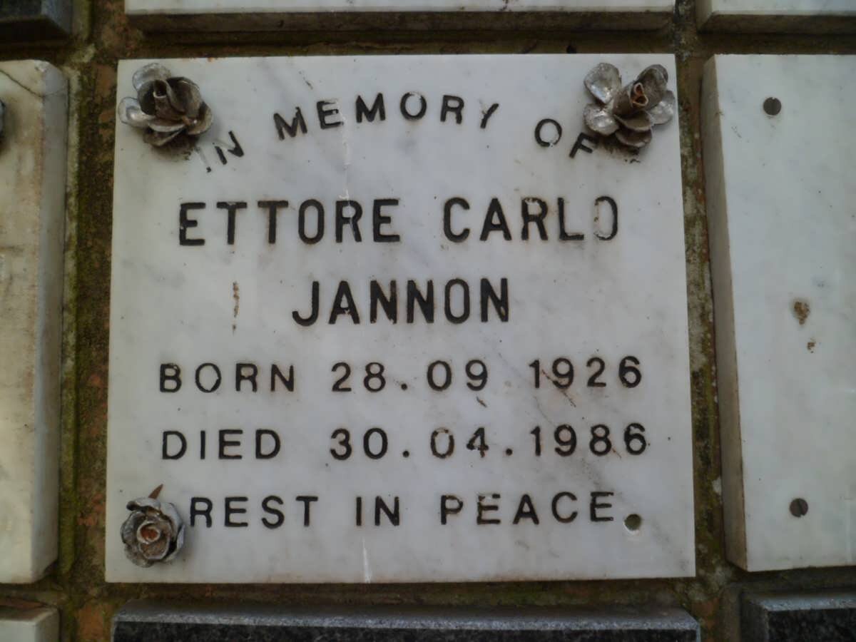 JANNON Ettore Carlo 1926-1986
