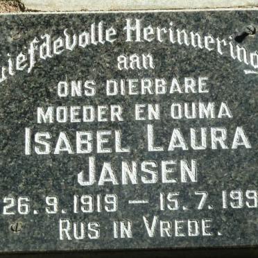 JANSEN Isabel Laura 1919-1994