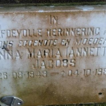 JACOBS Anna Maria 1943-1989