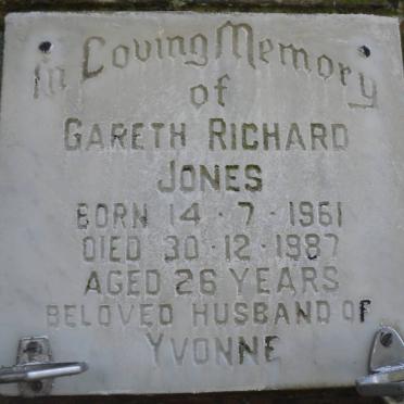 JONES Gareth Richard 1961-1987