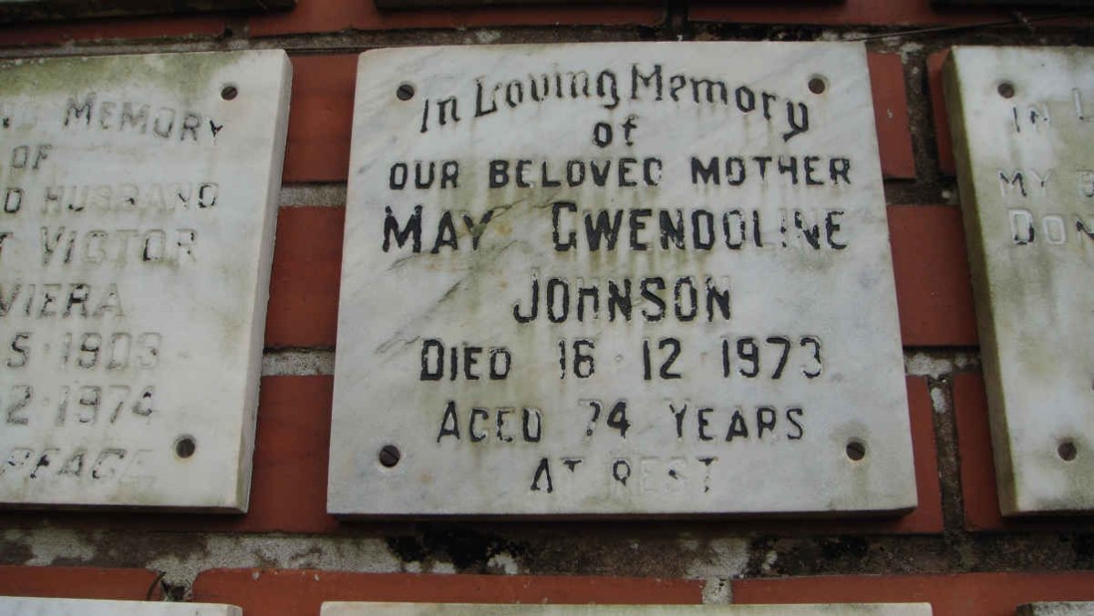 JOHNSON May Gwendoline -1973