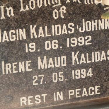 KALIDAS Nagin -1992 &amp; Irene Maud -1994