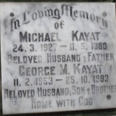 KAYAT Michael 1927-1980 :: KAYAT George M 1953-1993