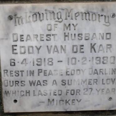 KAR Eddy, van de 1918-1980