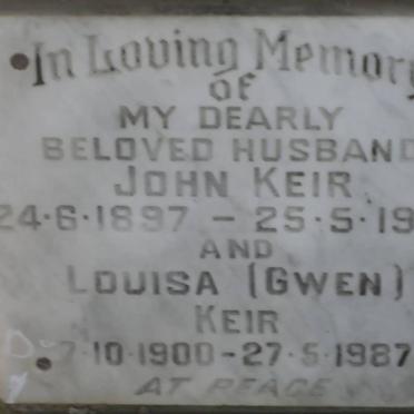 KEIR John 1897-1980 &amp; Louisa 1900-1987