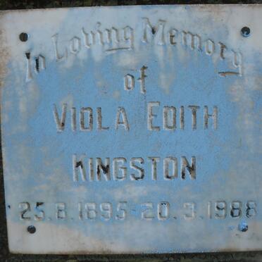 KINGSTON Viola Edith 1895-1988