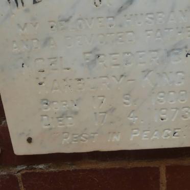 KING Noel Frederick, Hanbury 1900-1973