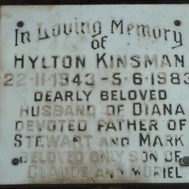 KINSMAN Hylton 1943-1983