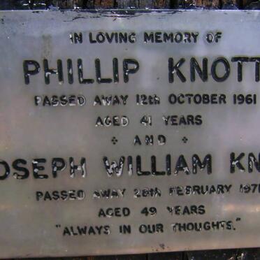 KNOTT Phillip -1961 :: KNOTT Joseph William -1971