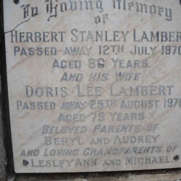 LAMBERT Herbert Stanley -1970 &amp; Doris Lee -1970