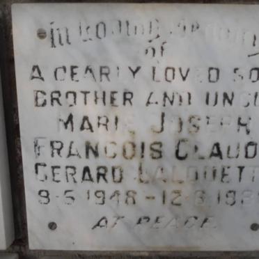 LALOUETTE Marie Joseph Francois Claude Gerard 1948-1980