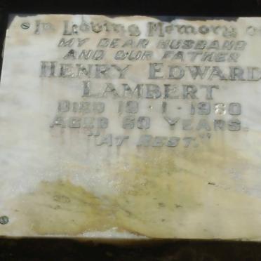 LAMBERT Henry Edward -1960