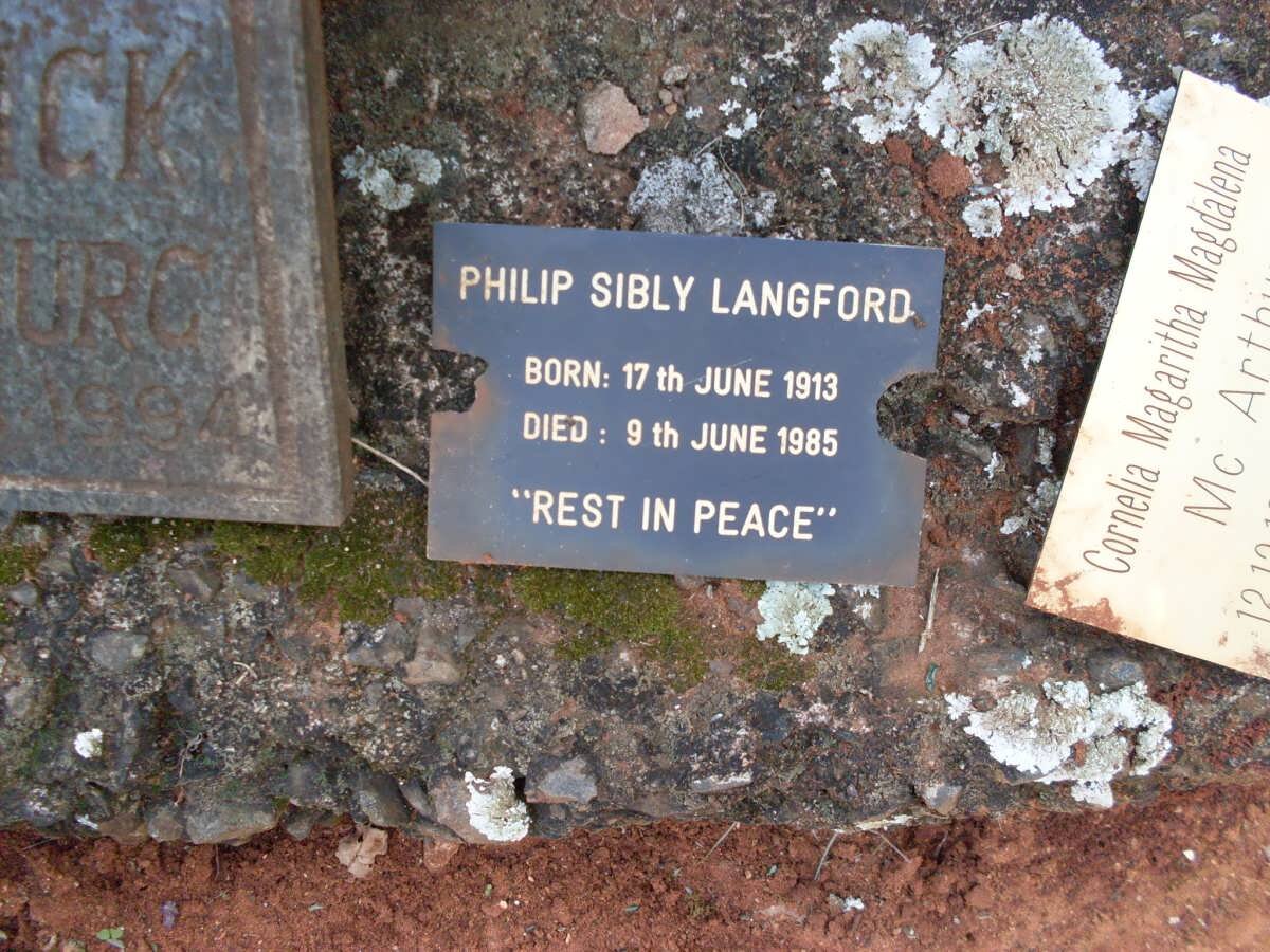 LANGFORD Philip Sibly 1913-1985