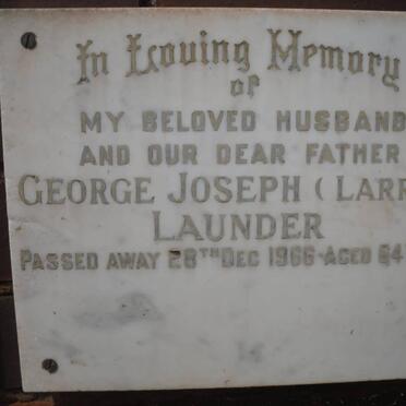 LAUNDER George Joseph -1966