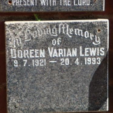 LEWIS Doreen Varian 1921-1993