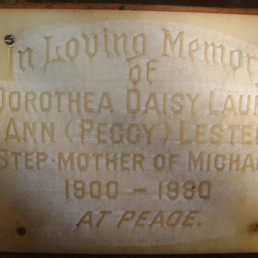 LESTER Dorothea Daisy Laura Ann 1900-1980