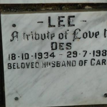 LEE Des 1934-1989