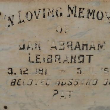 LEIBRANDT Jan Abraham 1911-1971