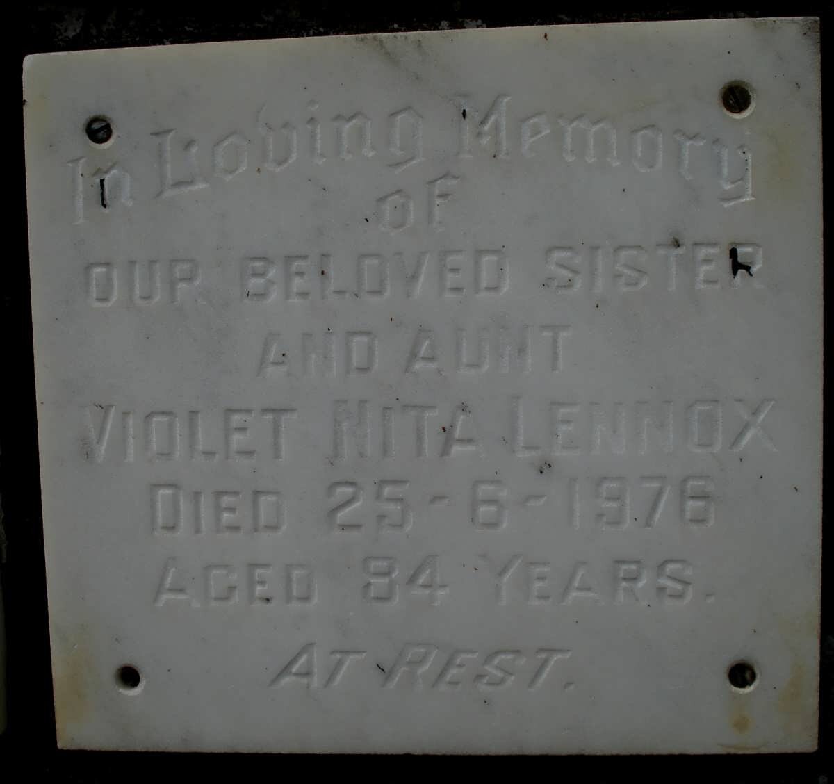 LENNOX Violet Nita -1976