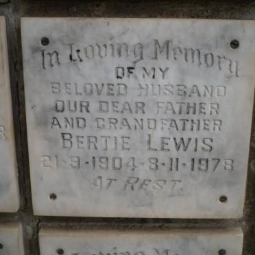 LEWIS Bertie 1904-1978